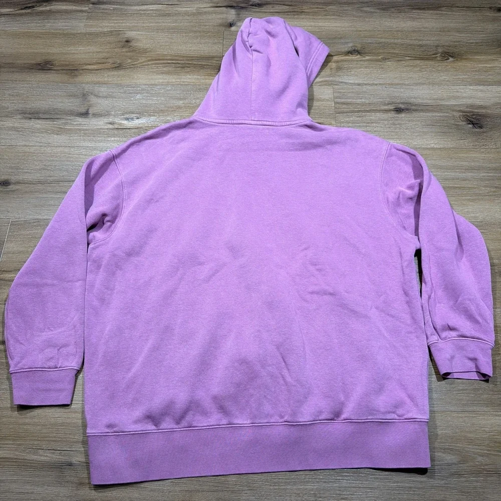Nike Women's LARGE Center Swoosh Club Fleece Oversized Hoodie Purple Sportswear